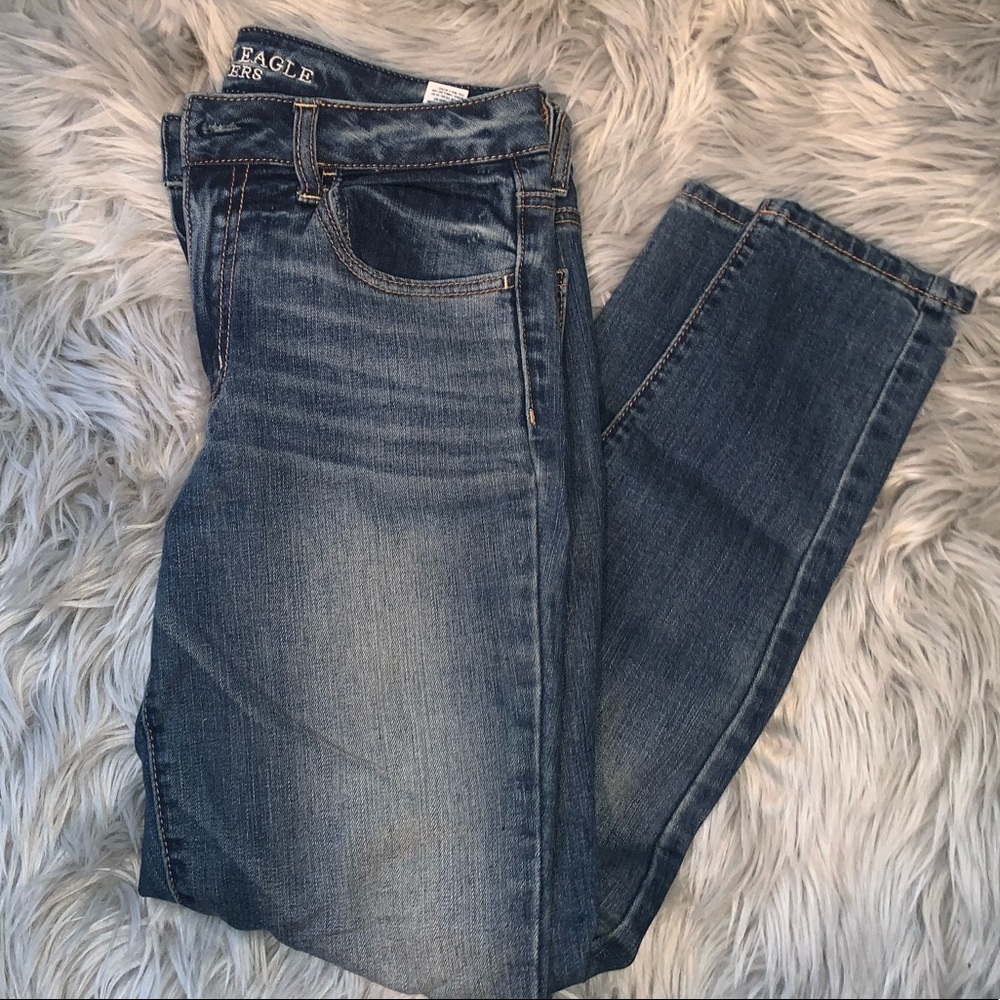 American eagle high rise super stretch jeans size 8